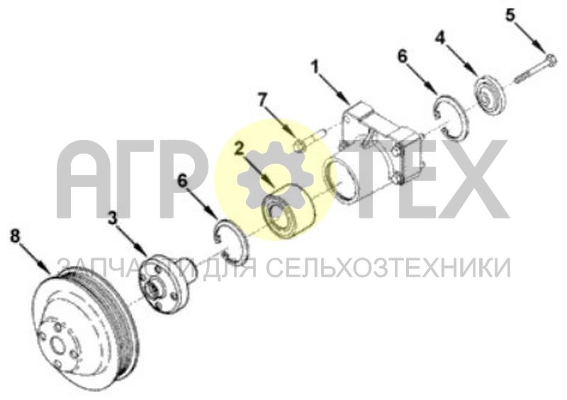 Ступица вентилятора (3942896) (№2 на схеме)